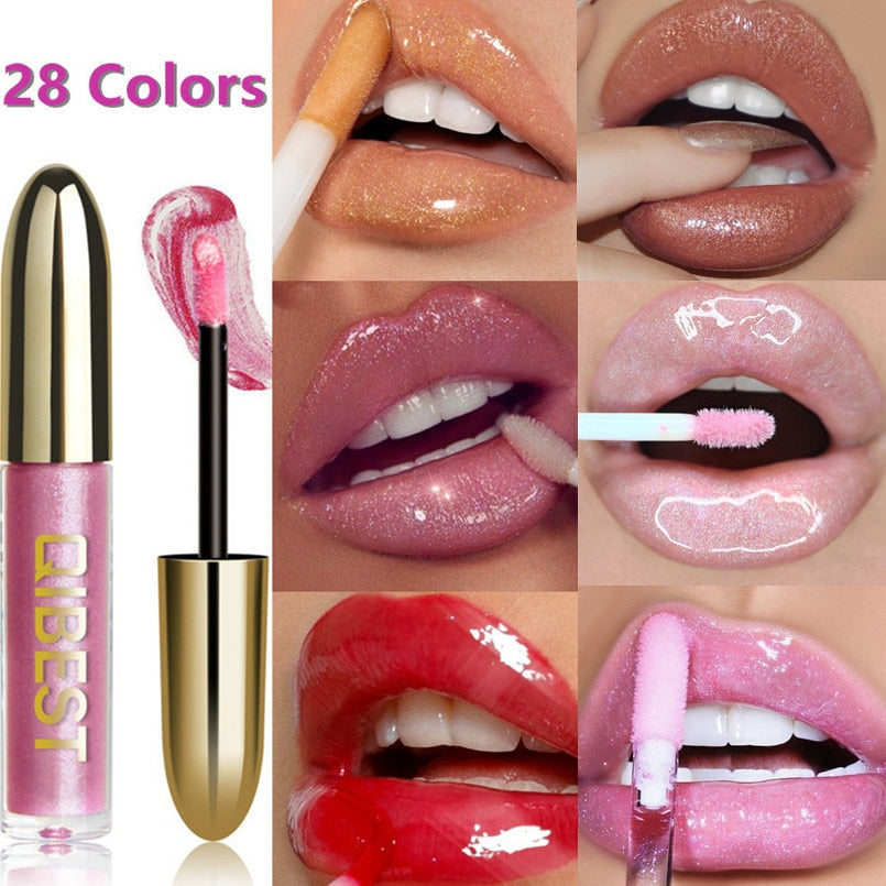 Waterproof Lipgloss Diamond Glitter Liquid Lipstick Lip Gloss Long Lasting Moisturizing Lipstck Lip Makeup Cosmetic Lip Stick