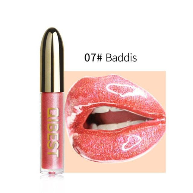 Waterproof Lipgloss Diamond Glitter Liquid Lipstick Lip Gloss Long Lasting Moisturizing Lipstck Lip Makeup Cosmetic Lip Stick