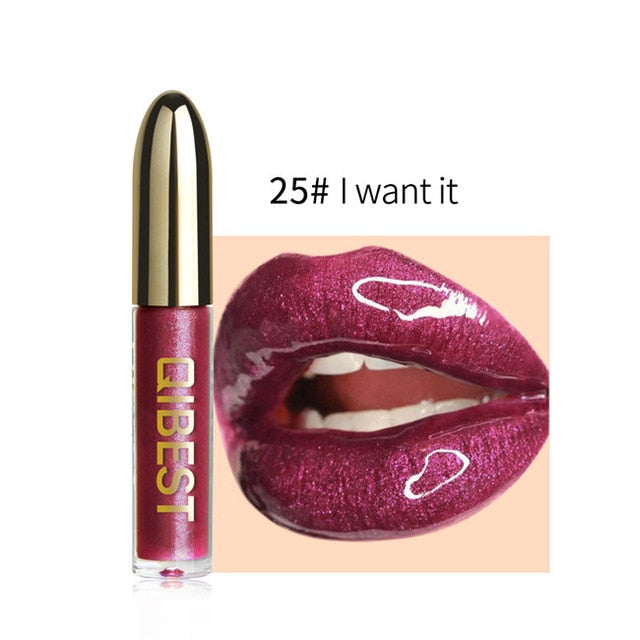 Waterproof Lipgloss Diamond Glitter Liquid Lipstick Lip Gloss Long Lasting Moisturizing Lipstck Lip Makeup Cosmetic Lip Stick